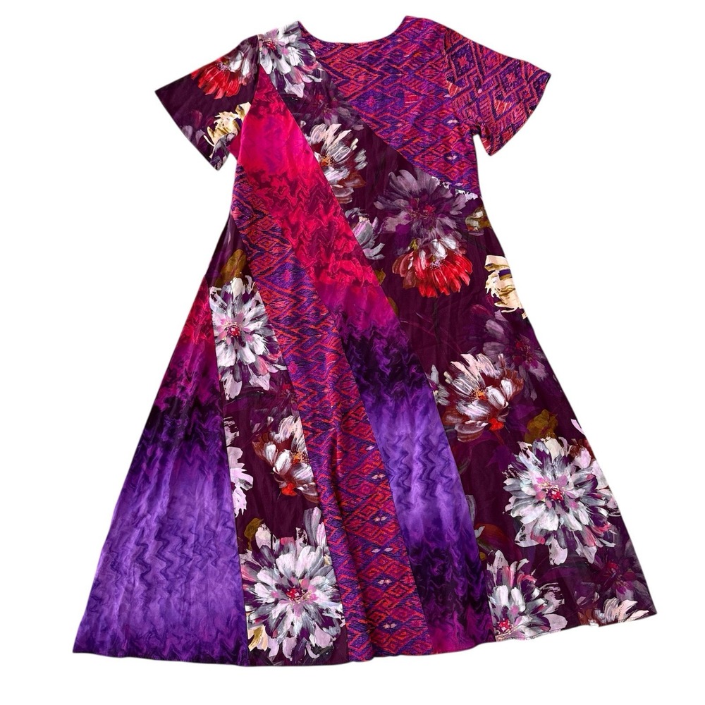 Soft Surroundings Raspberry Rosaria Patchwork Dre… - image 3